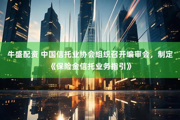 牛盛配资 中国信托业协会组织召开编审会，制定《保险金信托业务指引》