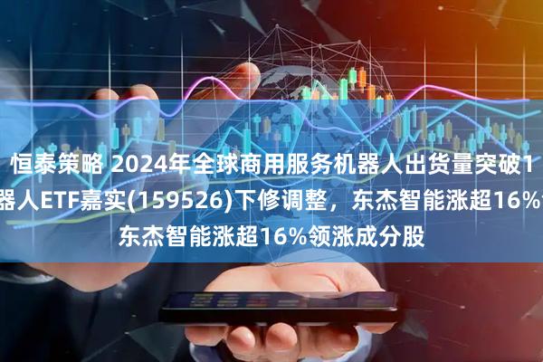 恒泰策略 2024年全球商用服务机器人出货量突破10万台，机器人ETF嘉实(159526)下修调整，东杰智能涨超16%领涨成分股